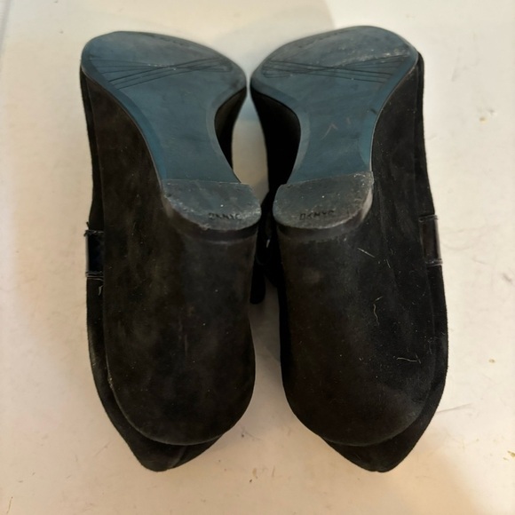 DKNYC Christina women’s black suede wedge heel ballet shoes in size 8 - Picture 11 of 13